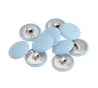 sourcing map Botón Cubierto de Tela de 32L 10uds, Botones de Costura de 20mm con Vástago Metálico Redondo para Trajes Vestido Blusas, Azul