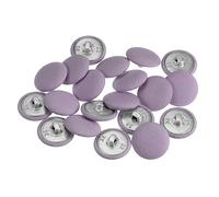 sourcing map Botón Cubierto de Tela de 32L 20uds, Botones de Costura de 20mm con Vástago Metálico Redondo para Trajes Vestido Blusas, Morado