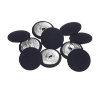 sourcing map Botón Cubierto de Tela de 36L 10uds, Botones de Costura de 23mm con Vástago Metálico Redondo para Trajes Vestido Blusas, Marino Azul