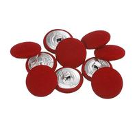 sourcing map Botón Cubierto de Tela de 36L 10uds, Botones de Costura de 23mm con Vástago Metálico Redondo para Trajes Vestido Blusas, Rojo