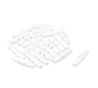 sourcing map Botones de forma Oliva de plástico 2 orificios álbum de recortes Alternar coser Longitud 38mm 20pcs