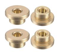 sourcing map Brida Manga Rodamientos 4mm Diámetro 8mm OD 6mm Longitud 12mm Brida Dia 2mm Brida Grosor Sinterizado Bronce Autolubricante Buje 4uds