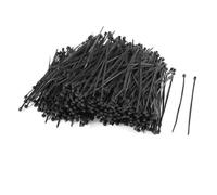 sourcing map Bridas de Nailon con Cierre Ajustable para Cables, 2 mm x 100 mm, 1000 Piezas, Color Negro