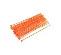 sourcing map Bridas para Cables, 150mm x 2,5mm Bridas de Nailon, Bridas Cables Autoblocantes, Naranja 100 Piezas