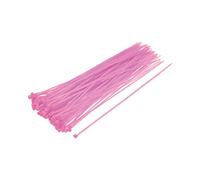 sourcing map Bridas para Cables, 200mm x 2,5mm Bridas de Nailon, Bridas Cables Autoblocantes, Rosa 100 Piezas