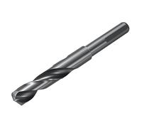 sourcing map Broca de 16 mm de 1/2 pulgada reducida de 3 vástagos planos M2 de acero de alta velocidad nitruración negro 135° brocas para metal duro acero inoxidable, 1 unidad
