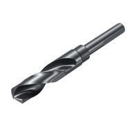 sourcing map Broca de 20 mm de 1/2 pulgada reducida de 3 vástagos planos M2 de acero de alta velocidad nitruración negro 135° brocas para metal duro acero inoxidable, 1 unidad