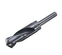 sourcing map Broca de 26,5 mm, vástago reducido de 1,27 cm, 9341, acero de alta velocidad, acero HSS nitruración, superficie negra de 135° para acero, aleación de aluminio, madera, plástico, metal