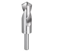 sourcing map Broca de 28 mm, vástago reducido de 1,27 cm, redondo 4241, acero de alta velocidad sin revestimiento (brillante), punta estándar de 118° para plástico, madera, cobre, aluminio, hierro