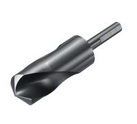 sourcing map Broca de 37 mm de 1,27 cm con vástago plano reducido M2 de acero de alta velocidad nitruración negro 135° para metal duro acero inoxidable, 1 unidad