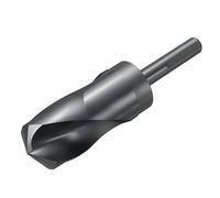 sourcing map Broca de 38 mm de 1,27 cm con vástago plano reducido M2 de acero de alta velocidad de nitruración negra de 135° para metal duro, acero inoxidable, 1 unidad