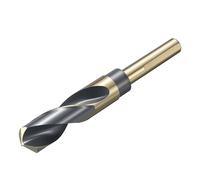 sourcing map Broca de 53/162.6 cm de 1/5.1 cm con vástago plano reducido 4241 4241 brocas de acero de alta velocidad, acabado negro y dorado, taladro de 118° para mecanizado ligero, acrílico, plástico