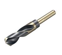 sourcing map Broca de 55/162.6 cm de 1/5.1 cm con vástago plano reducido 4241 4241 brocas de acero de alta velocidad, acabado negro y dorado, taladro de 118° para mecanizado ligero, acrílico, plástico