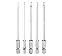 sourcing map Broca de destornillador de cabeza hexagonal plana H1.27-H3.0 de 1.27/1.5/2.0/2.5/3.0 mm, punta magnética de 100 mm de largo, vástago hexagonal de 1/4 pulgadas para tornillos de cabeza