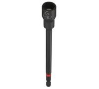 sourcing map Broca de destornillador de tuerca de 1/2 pulgada, vástago hexagonal de 1/4 de pulgada de largo magnético de 6 puntos, ajuste de pernos de acero CR-V fosfatado de cambio rápido para
