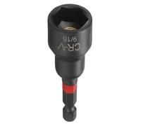 sourcing map Broca de destornillador de tuerca de 9/16 pulgadas, vástago hexagonal de 3 pulgadas de largo, magnéticos, 6 puntos, ajuste de pernos de acero CR-V fosfatado de cambio rápido para taladros