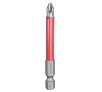 sourcing map Broca de destornillador Phillips antideslizante PH2 de 1/4 pulgadas, vástago hexagonal de 2.8 pulgadas (70 mm), broca magnética de cabeza cruzada de acero S2, herramienta de
