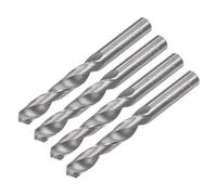 sourcing map Brocas de carburo sólido, 5 mm, C2/K20, de carburo de tungsteno, broca Jobber, herramienta de perforación de vástago recto para acero inoxidable, aluminio, hierro, metal, plástico, 4