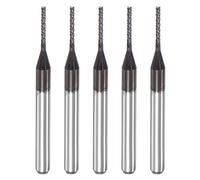 sourcing map Brocas de Enrutador CNC Molino Extremo 1x7mm, Vástago 1/8", Brocas Grabado de Carburo Recubierta Película Diamante, Fresas de Mano Izquierdo para PCB Fibra Plástico Madera, 5uds
