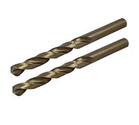 sourcing map Brocas Helicoidal HSS Métricas Herramienta Taladradora de 10.7mm de Diámetro de Mango Recto de Cobalto, 2 Piezas