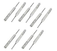 sourcing map Brocas micro del PWB del carburo de tungsteno de la flauta espiral de la punta de A14082700ux0306 0.9mm