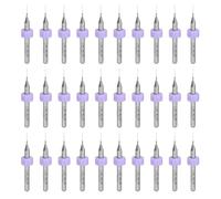 sourcing map Brocas para PCB de 0,3 mm, carburo de tungsteno, herramienta rotativa para joyería, grabado CNC, placa de circuito, microbrocas de 1/8 pulgadas, vástago de 30 unidades