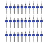 sourcing map Brocas para PCB de 0,4 mm, carburo de tungsteno, herramienta rotativa para joyería, grabado CNC, placa de circuito, microbrocas de 1/8 pulgadas, vástago de 30 unidades