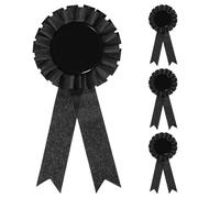 sourcing map Broche de cinta de premio en blanco, 4 piezas de broche de insignia de fiesta para mujeres y hombres, tela de satén colorida, cinta de premio de cumpleaños, decoración de hojalata, color