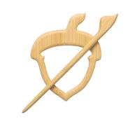 sourcing map Broche de madera, alfileres de chal, clip vintage para suéter, bonito broche de madera con diseño de animal, Standard, Madera