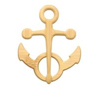 sourcing map Broche de madera, con forma de ancla, chal, vintage, clip de suéter, bonito broche de madera para mujeres, niñas, bufanda, insignia, decoración