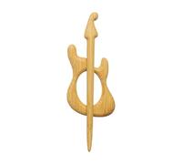 sourcing map Broche de madera, con forma de violín, chal, vintage, clip de suéter, bonito broche de madera para mujeres, niñas, bufanda, insignia, decoración