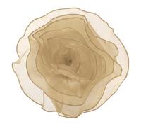 sourcing map Broche grande de flores de tela de satén de 10 pulgadas para mujer, broche de organza elegante con flores florales para boda, baile, fiesta, ropa, vestido, sombrero, accesorios, caqui