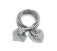 sourcing map Bufanda Casual Para Mujeres Con Forma Cuadrada Con Traste De Color Impreso Puntos Negros-Blancos 1 pcs