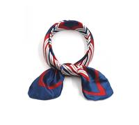 sourcing map Bufanda Casual Para Mujeres Con Forma Cuadrada Con Traste De Color Impreso Rojo Azul Geométrico 1 pcs