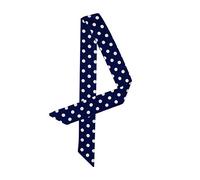 sourcing map Bufanda De Lunares Pañuelo Sedoso Flaco Pretina Cinturón Pañuelo Largo Estrecho Accesorio De Asa De Bolsa Años 50 Azul Marino Punto Medio S