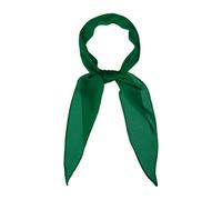 sourcing map Bufanda Flaco Color Sólido Rombo Cuello Pañuelo Largo Para Mujer Verde M