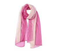 sourcing map Bufanda larga de gasa ligera para boda, chal de fiesta de Color sedoso, abrigo de playa para primavera y verano para mujer Rosa pálido fucsia 63"x19.6"