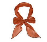 sourcing map Bufanda Lisa Sólido Color Puro Ajustado Larga Pañuelo Pelo Banda Para Mujeres Naranja 140 x 13 cm / 55.12 x 5.12 pulgadas (L * W)