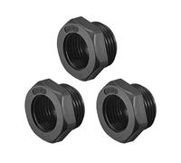 sourcing map Bujes reductores roscados Conectores de nailon del Rosca macho M20 a rosca hembra M16, 3 unidades