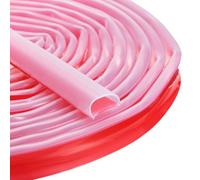 sourcing map Burlete de puerta autoadhesivo de 10 pies en forma de D, aislamiento de silicona para ventana de espacio de ventana para marco de puerta (25/32 pulgadas de ancho x 15/32 pulgadas de alto