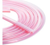 sourcing map Burlete de puerta autoadhesivo de 10 pies en forma de D, aislamiento de silicona para ventana de huecos de marco de puerta (3/8 pulgadas de ancho x 3/8 pulgadas de alto, transparente)