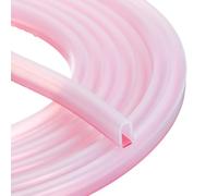 sourcing map Burlete de puerta autoadhesivo de 20 pies en forma de D, aislamiento de silicona para ventana de espacio de ventana para marco de puerta (1/4 pulgadas de ancho x 11/32 pulgadas de alto