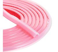 sourcing map Burlete de puerta autoadhesivo de 20 pies en forma de D, aislamiento de silicona para ventana de huecos de marco de puerta (5/16 pulgadas de ancho x 5/32 pulgadas de alto, transparente)