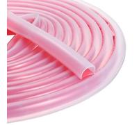 sourcing map Burlete de puerta autoadhesivo de 26 pies en forma de D, aislamiento de silicona para ventana de espacio de ventana para marco de puerta (19/32 pulgadas de ancho x 3/8 pulgadas de alto