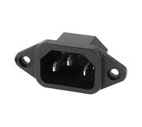sourcing map CA 250V 10A IEC 320 C14 Conector Hembra del Panel de Alimentación Tipo Macho