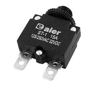 sourcing map CA 250V/125V 15A Interruptor de Cortacircuitos Protección de Sobrecarga de corriente Botón Negro