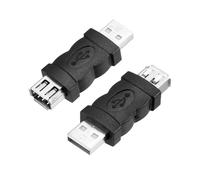 sourcing map Cable adaptador USB macho a IEEE 1394 de 6 pines hembra de 800 Mbps, convertidor de datos para DV, cámara digital, 2 unidades, color negro