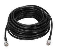 sourcing map Cable BNC macho a macho de 35 pies, cable coaxial RG59 de 75 ohmios para cámara de vigilancia, compatible con HD-SDI/3G/6G-SDI/4K/8K, negro