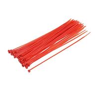 sourcing map Cable Bridas 250mmx3.6mm Auto-Bloqueo Nylon Corbata Envolturas Rojo 40 Piezas