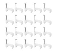 sourcing map Cable Clips, 100uds 14mm Clavos Cable Clips Círculo Cable Abrazaderas Cable Tachuelas Cable Clips Cable Soporte para Cables Gestión